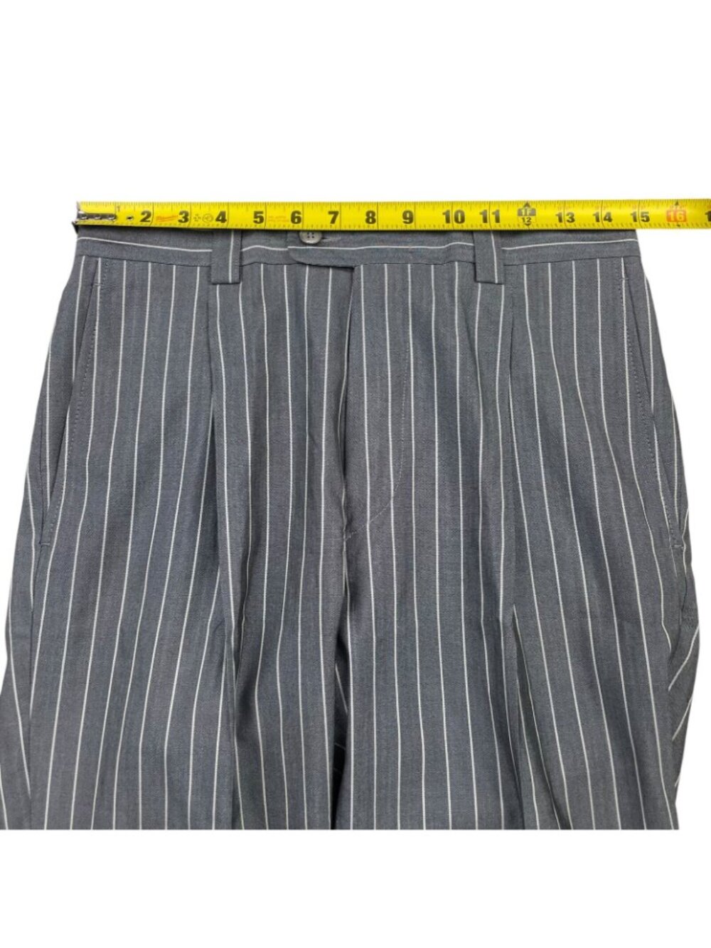 Gianni Versace Men’s Wool/Silk Gangster Mobster Stripe Suit• Italy • 36R | 30x34 - Picture 15 of 16